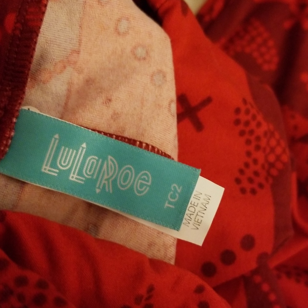 NWT TC2 LULAROE VALENTINE'S LEGGINGS - Picture 3 of 4